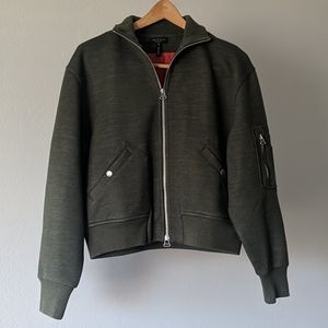 rag & bone green and orange lined bomber